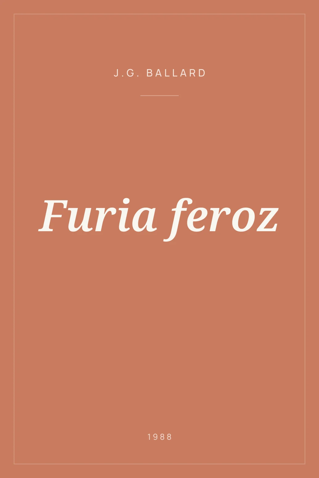 Portada de Furia feroz