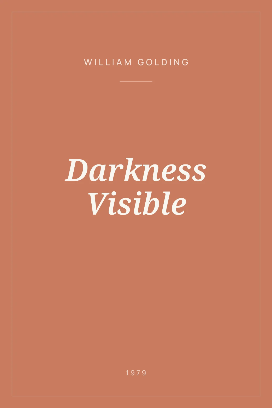 Portada de Darkness Visible