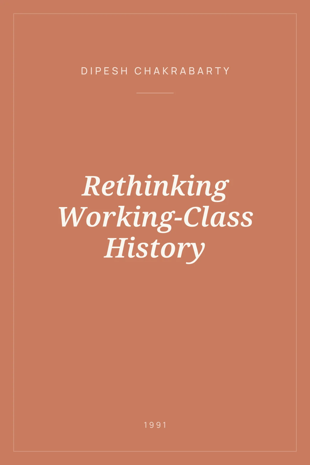 Portada de Rethinking Working-Class History