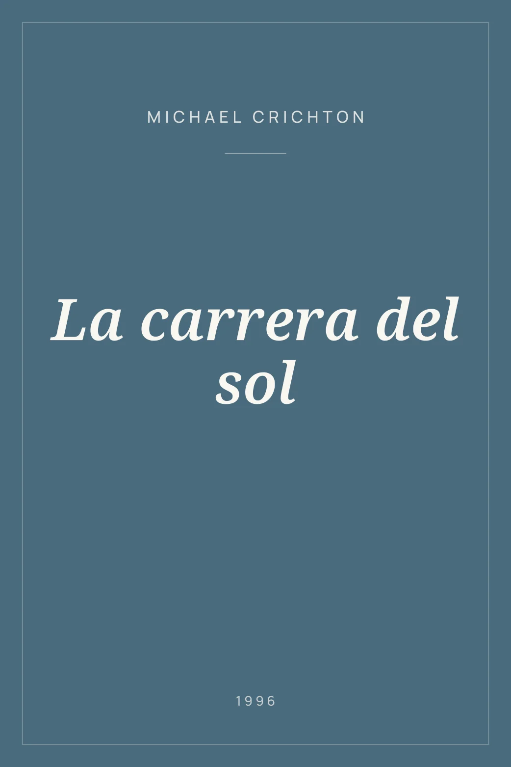 Portada de La carrera del sol