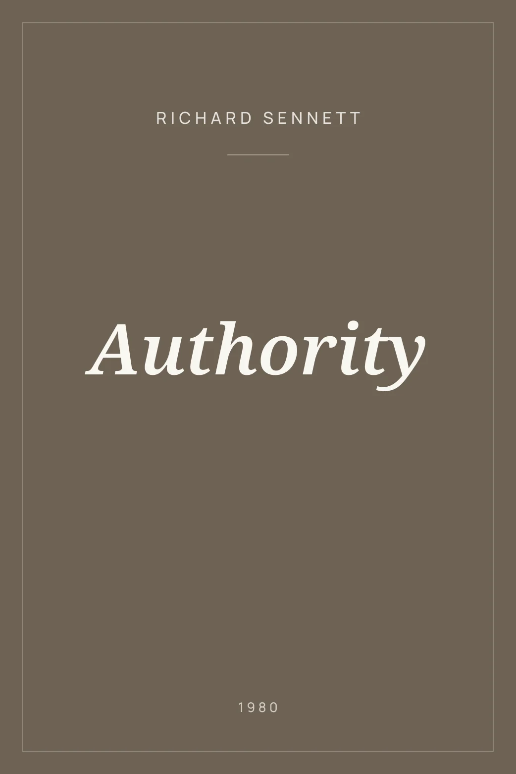 Portada de Authority
