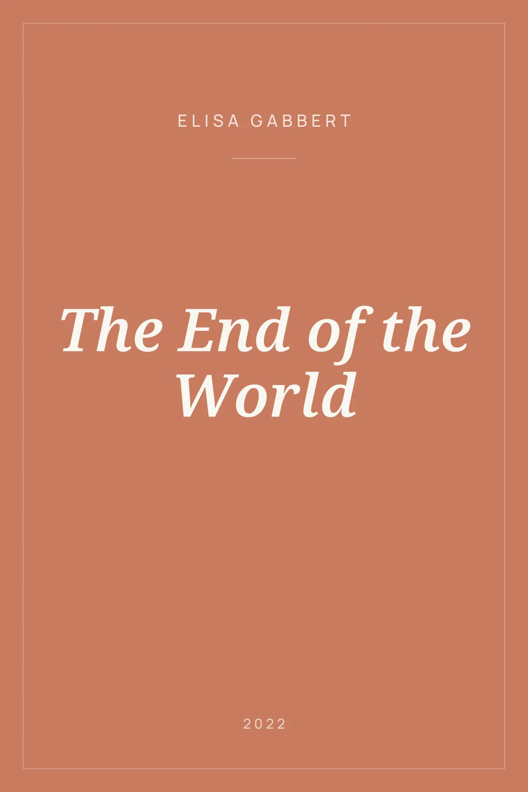 Portada de The End of the World