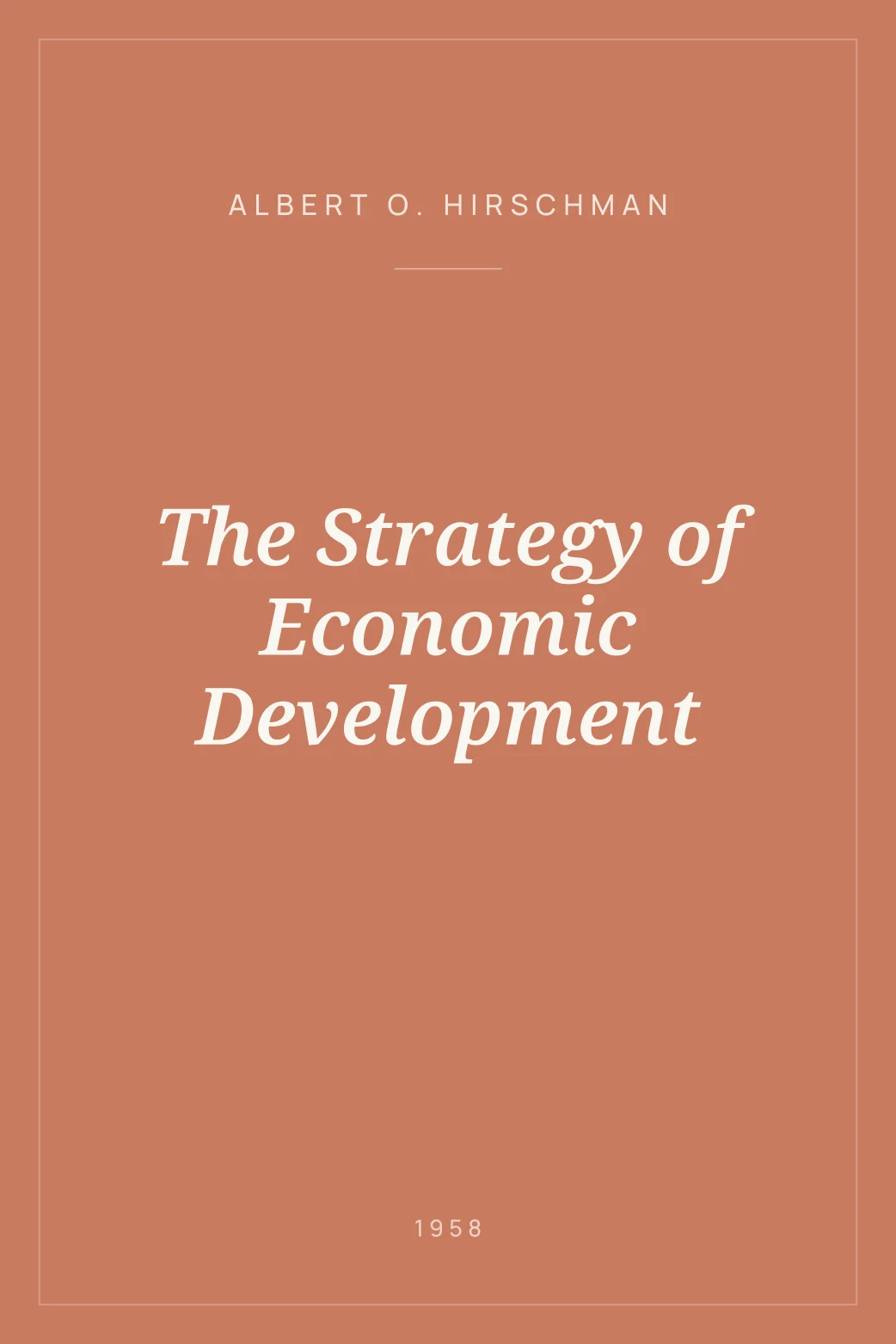 Portada de The Strategy of Economic Development