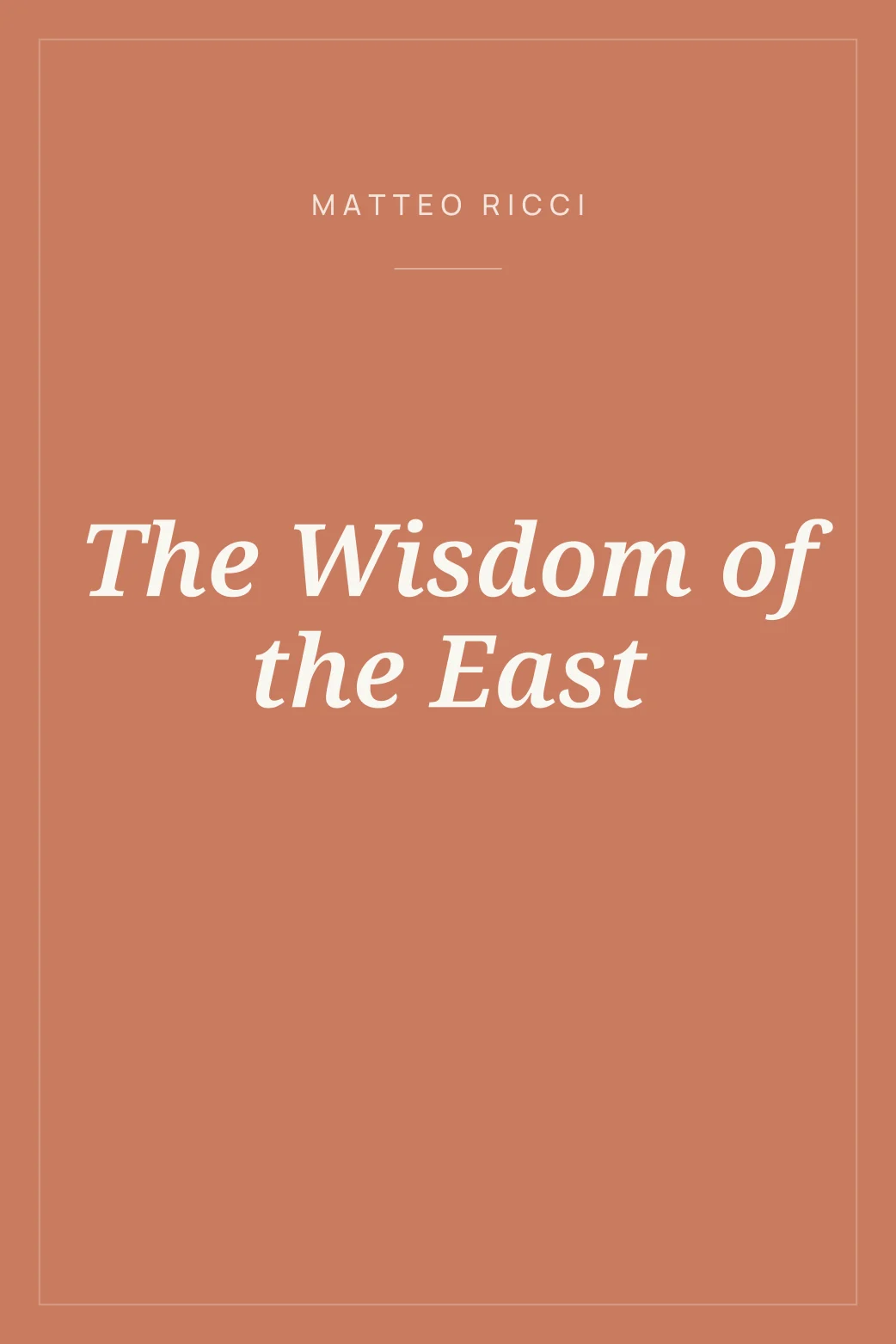Portada de The Wisdom of the East