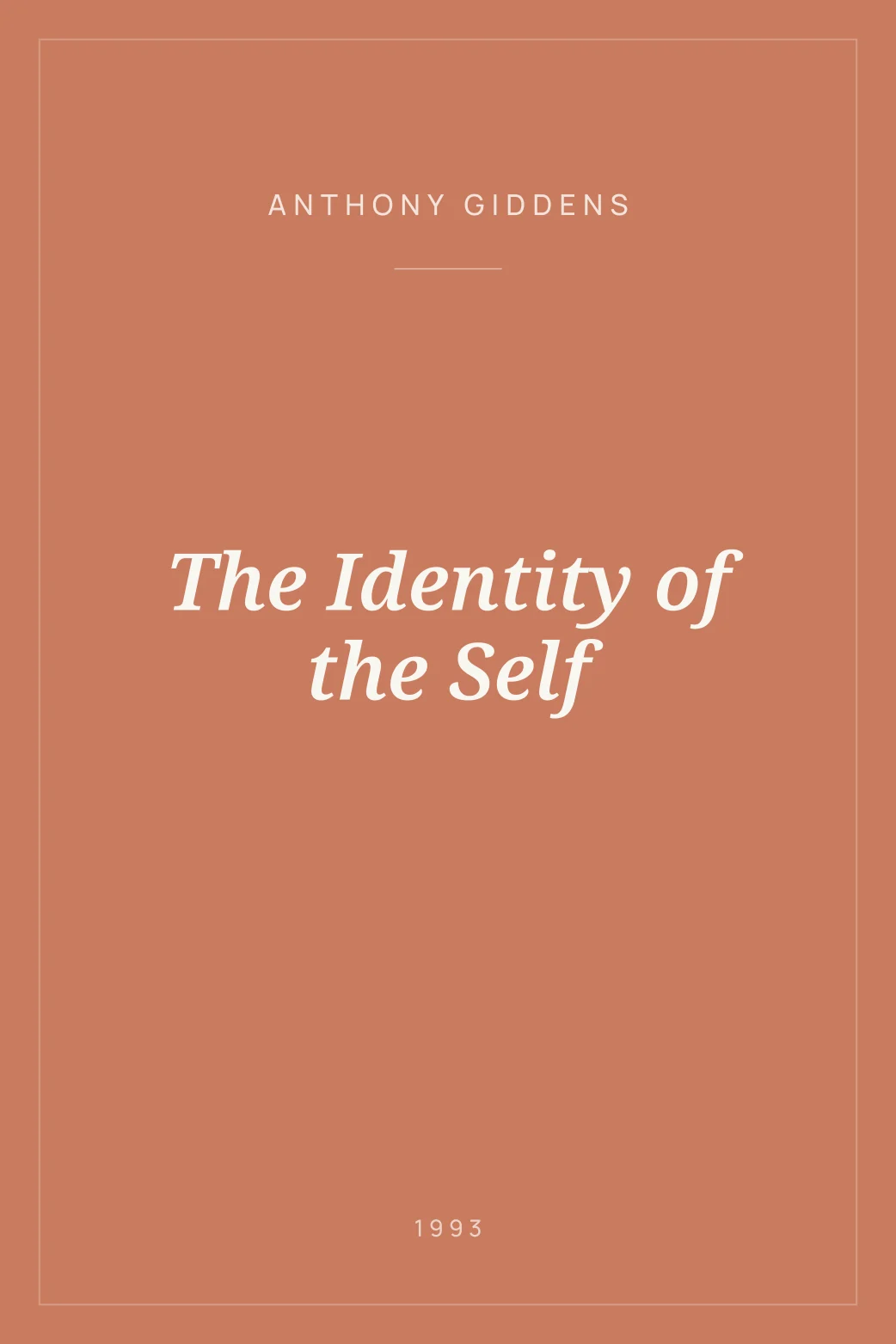 Portada de The Identity of the Self
