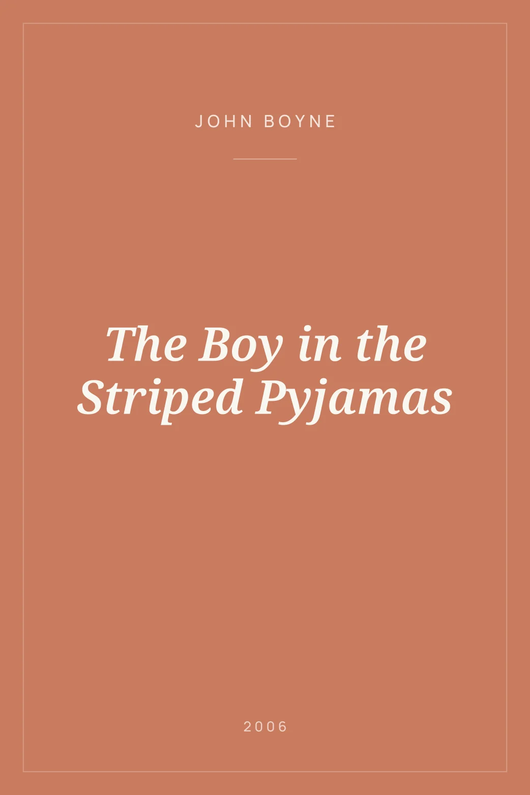 Portada de The Boy in the Striped Pyjamas
