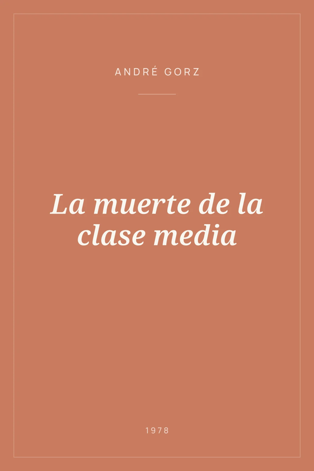 Portada de La muerte de la clase media