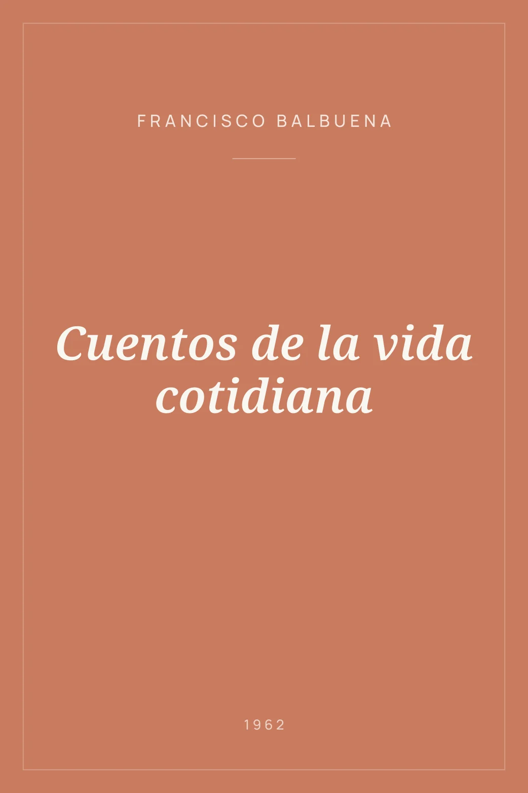 Portada de Cuentos de la vida cotidiana