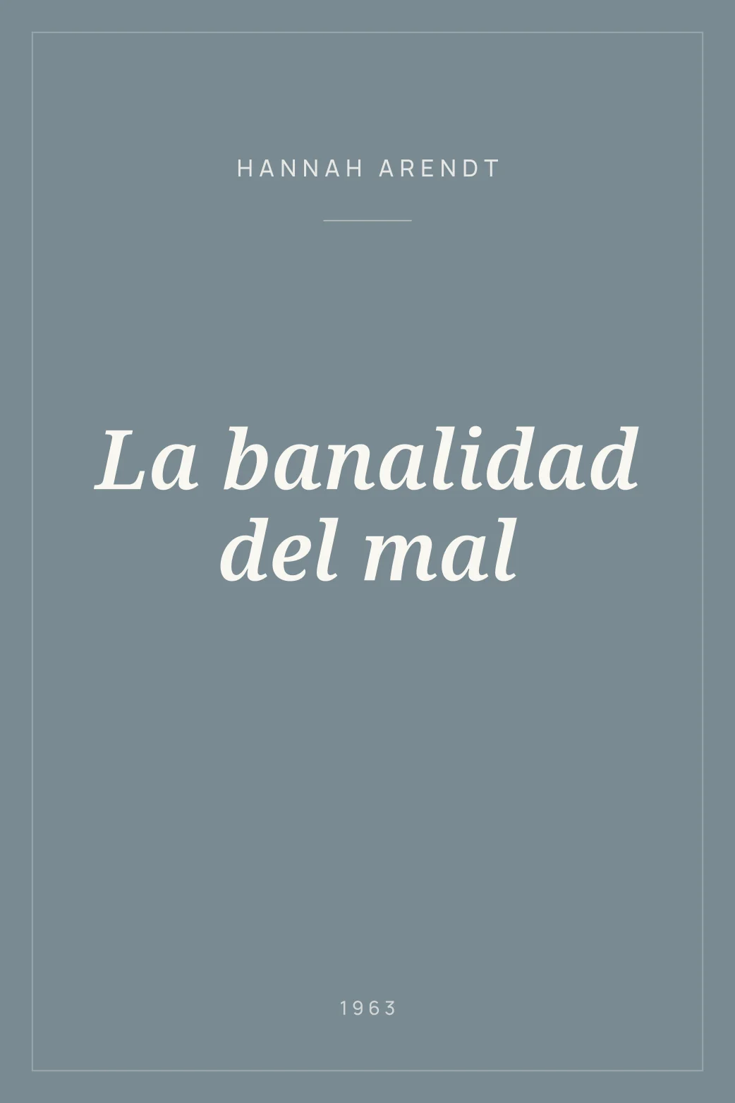 Portada de La banalidad del mal