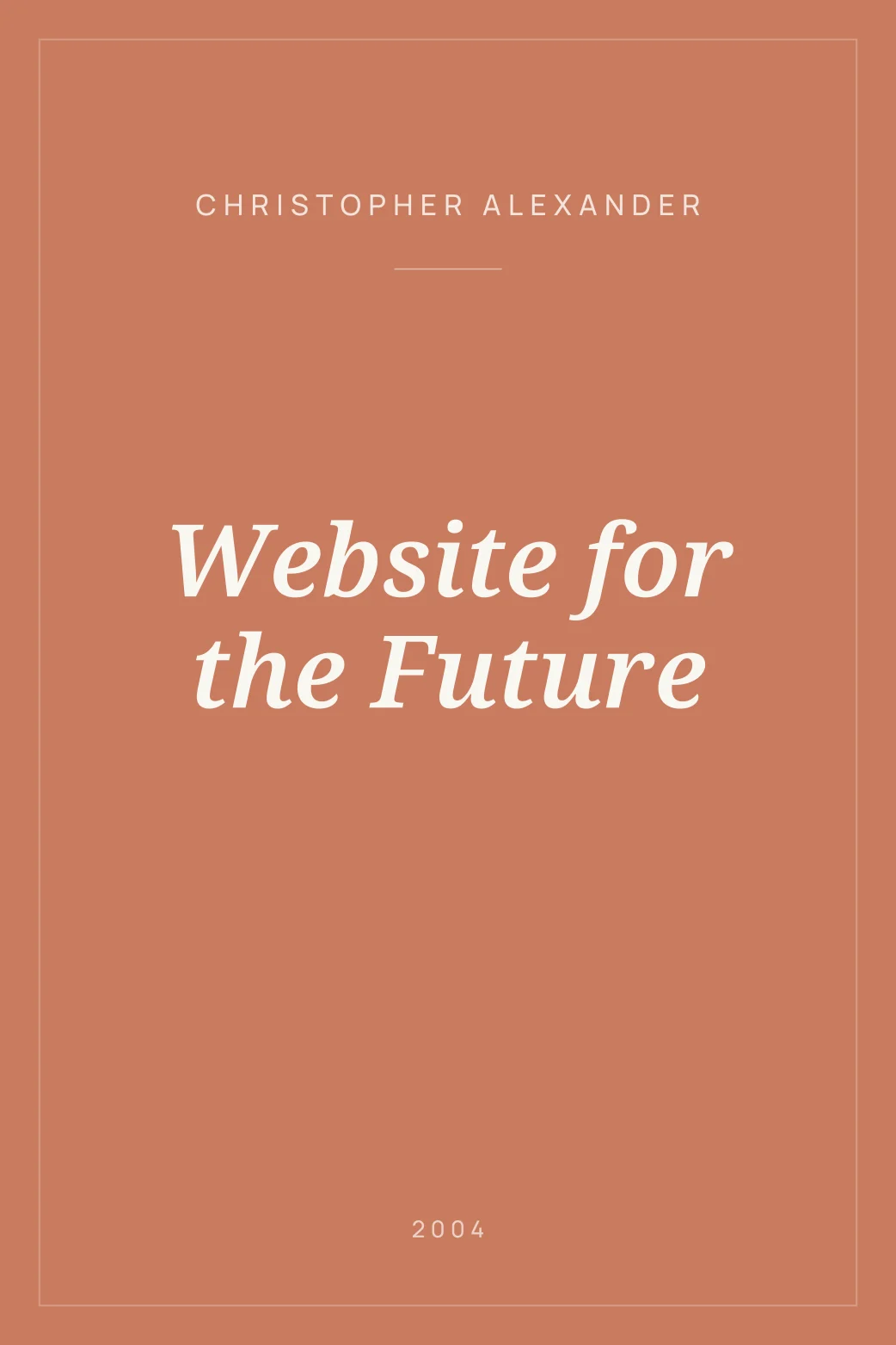 Portada de Website for the Future