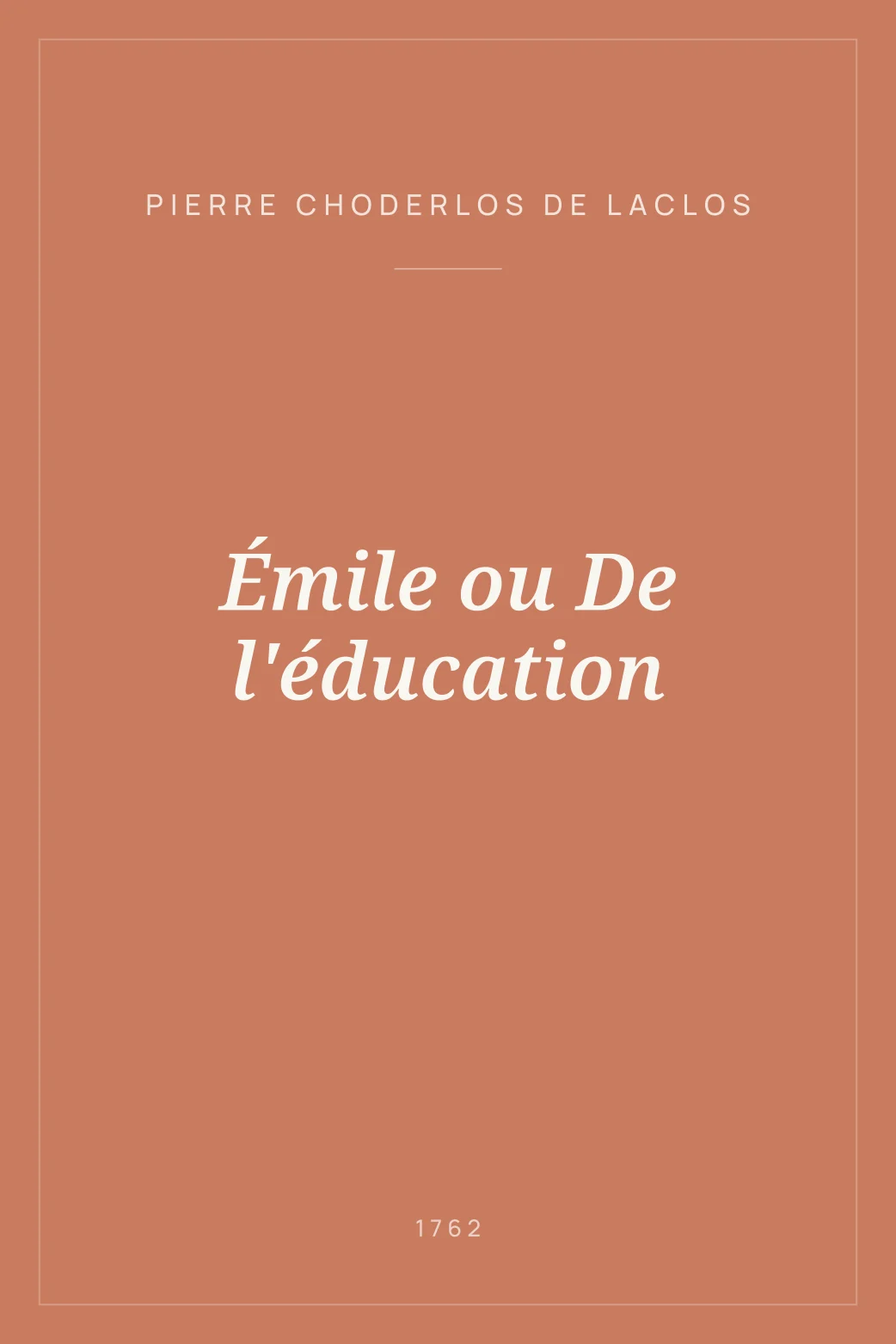 Portada de Émile ou De l'éducation