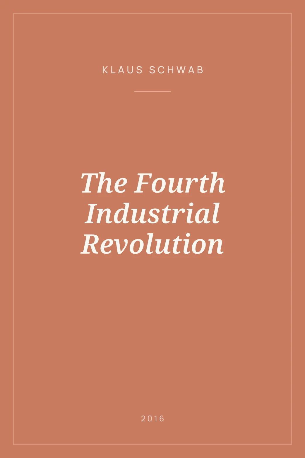 Portada de The Fourth Industrial Revolution