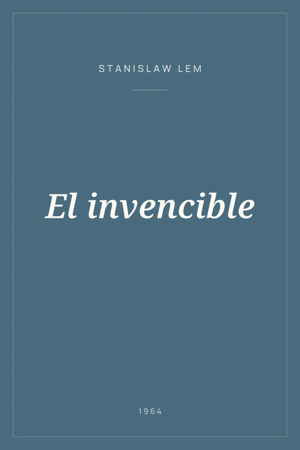 Portada de El invencible
