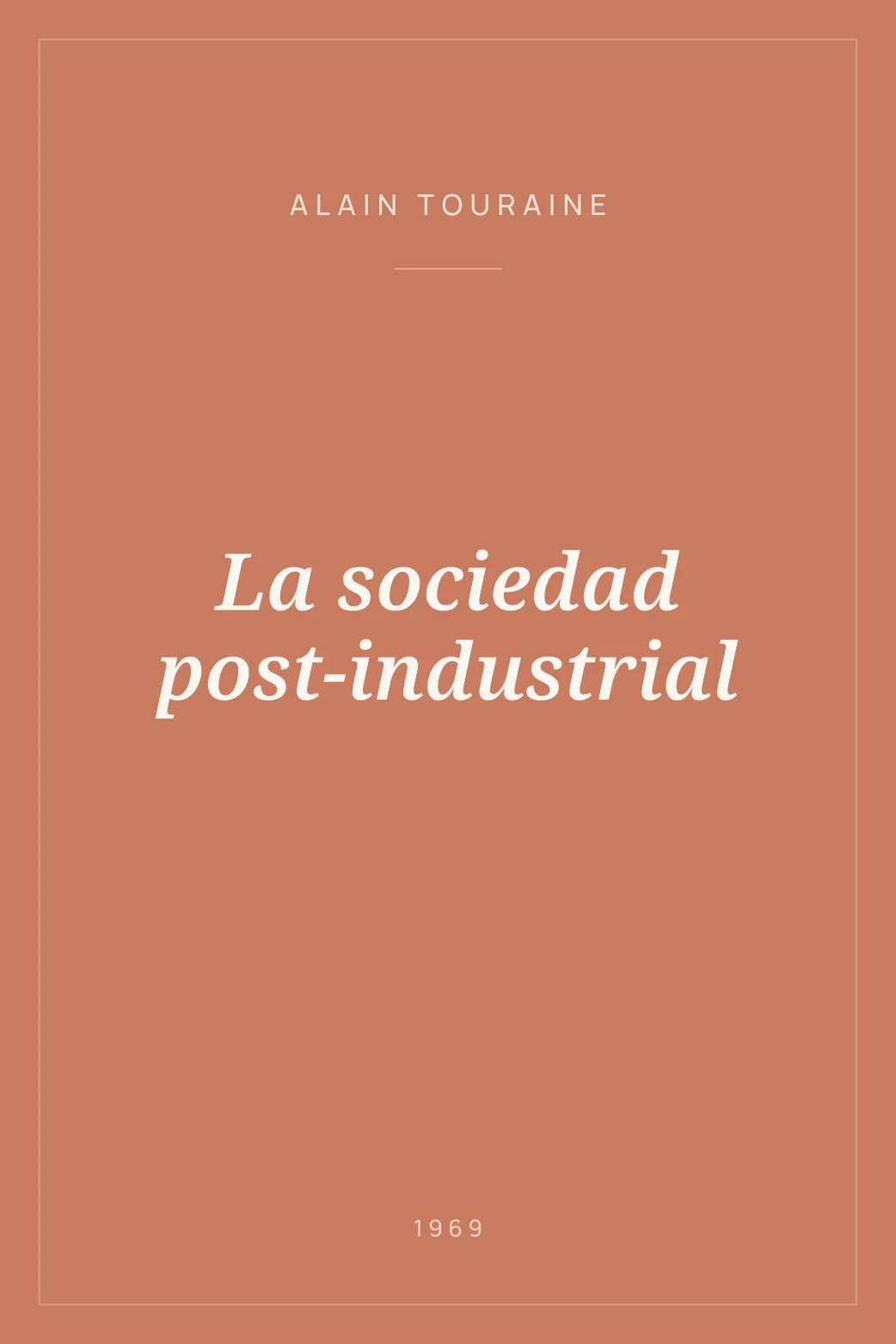 Portada de La sociedad post-industrial