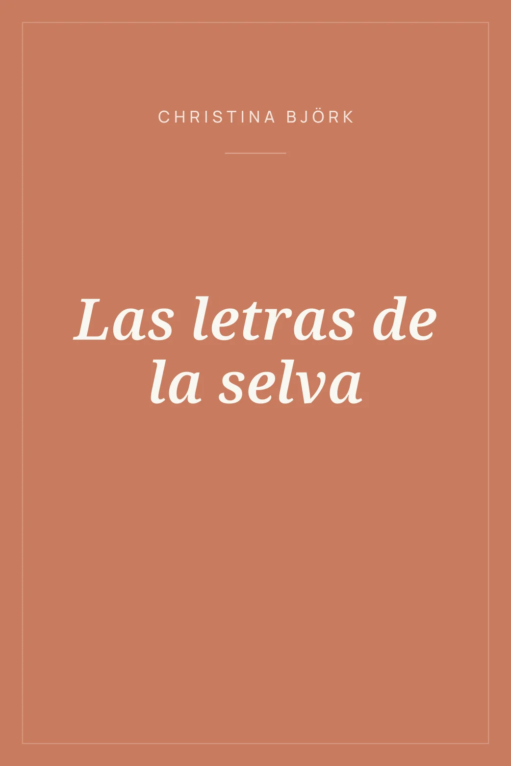 Portada de Las letras de la selva