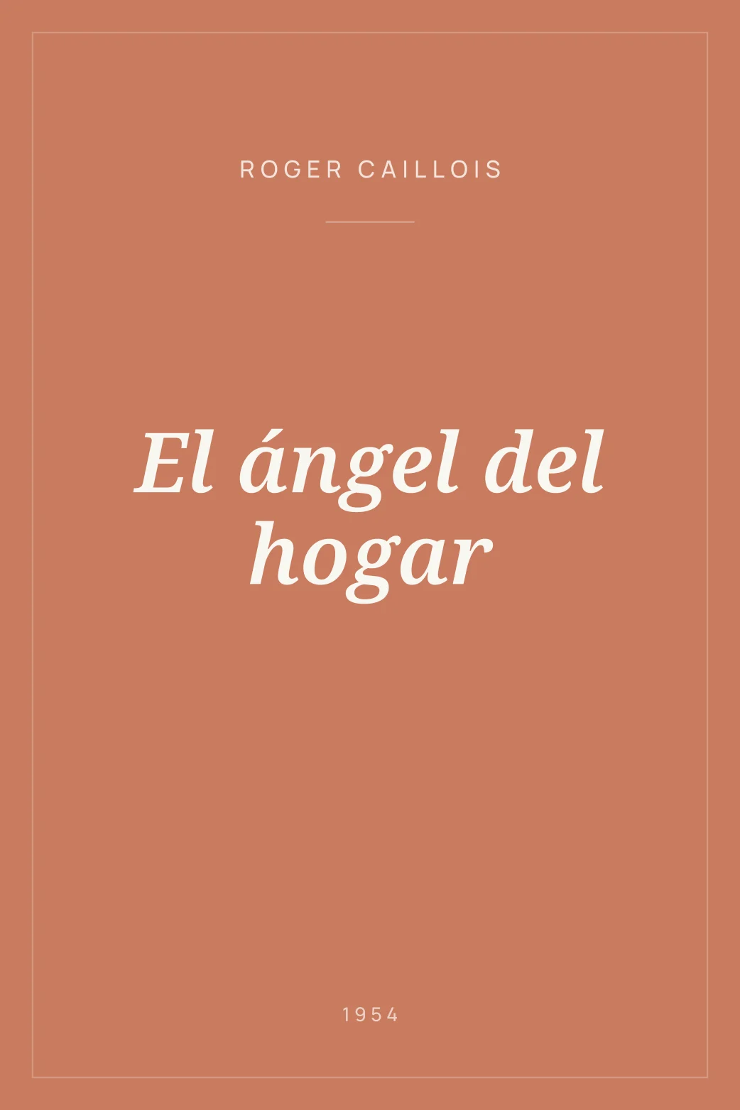 Portada de El ángel del hogar