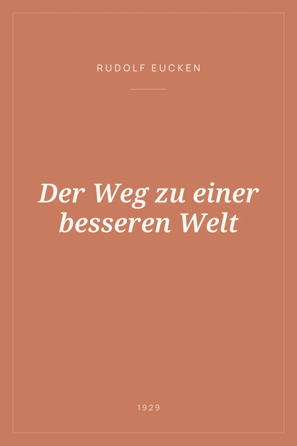 Portada de Der Weg zu einer besseren Welt