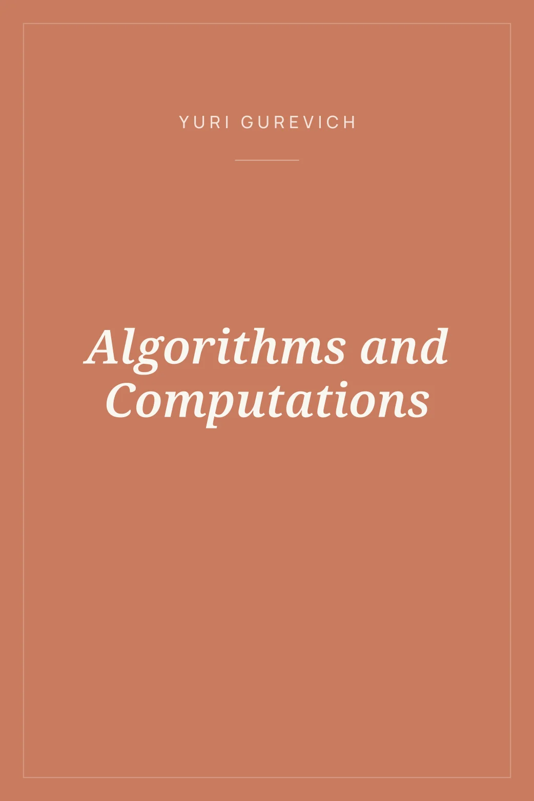Portada de Algorithms and Computations