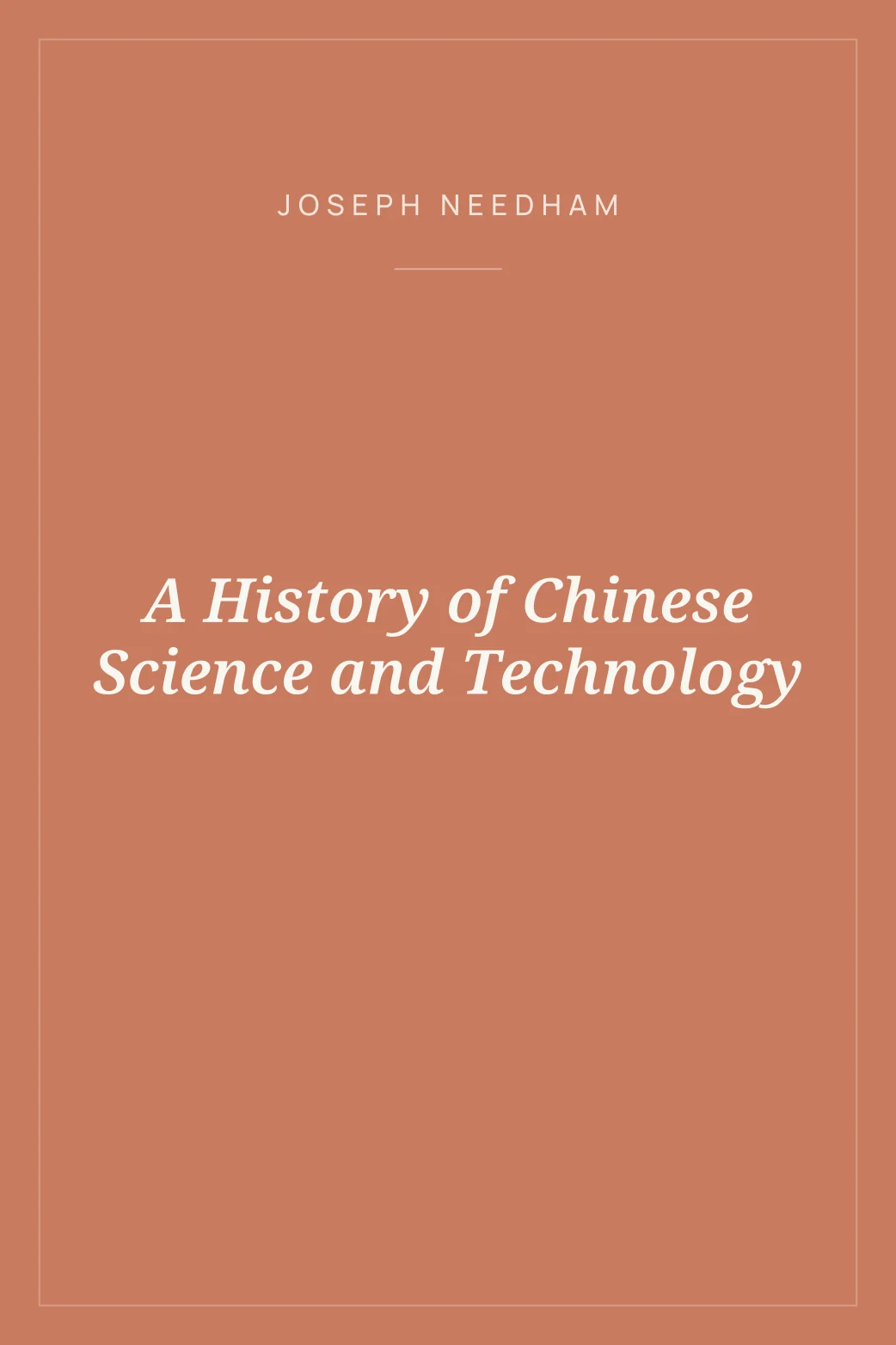 Portada de A History of Chinese Science and Technology