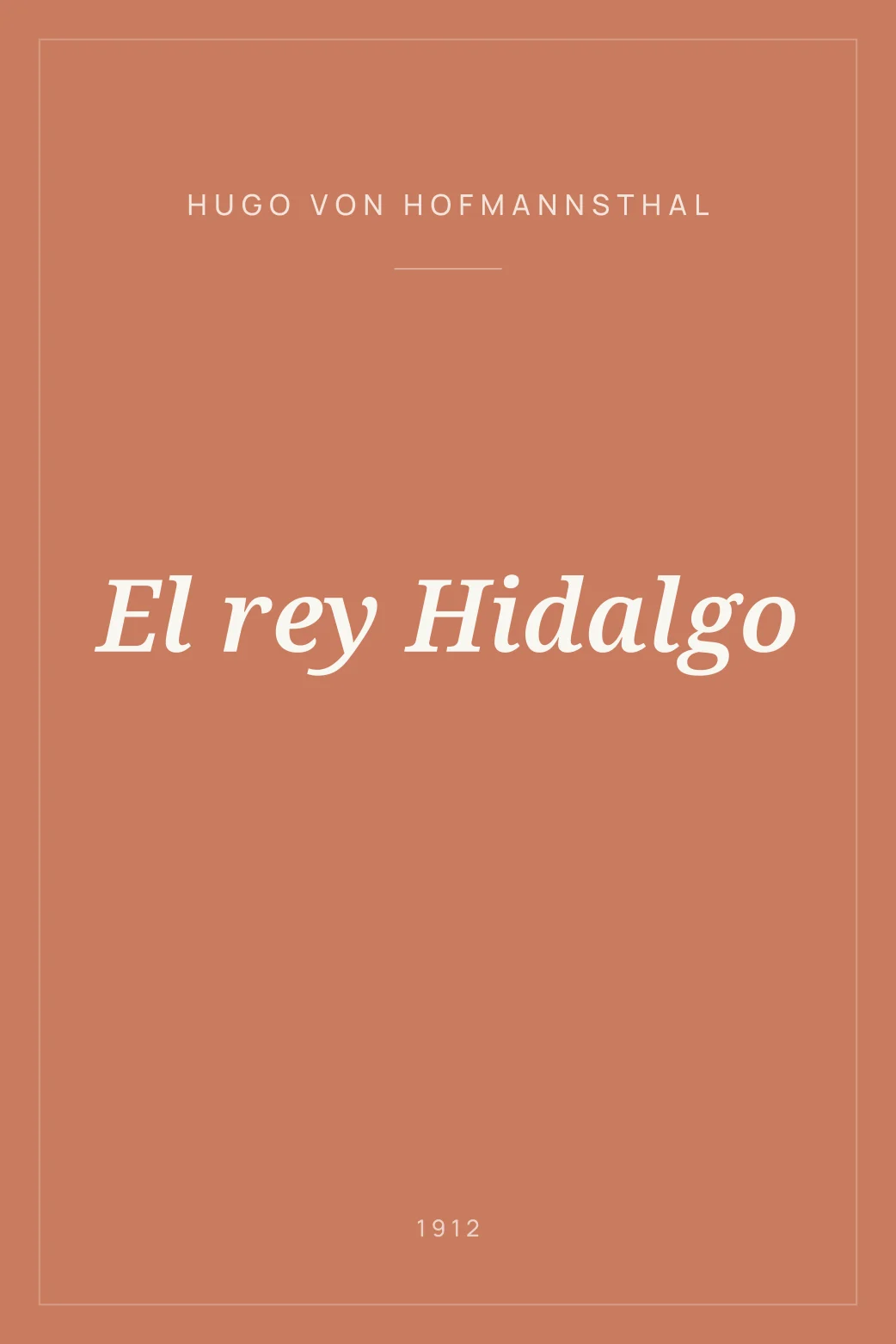 Portada de El rey Hidalgo