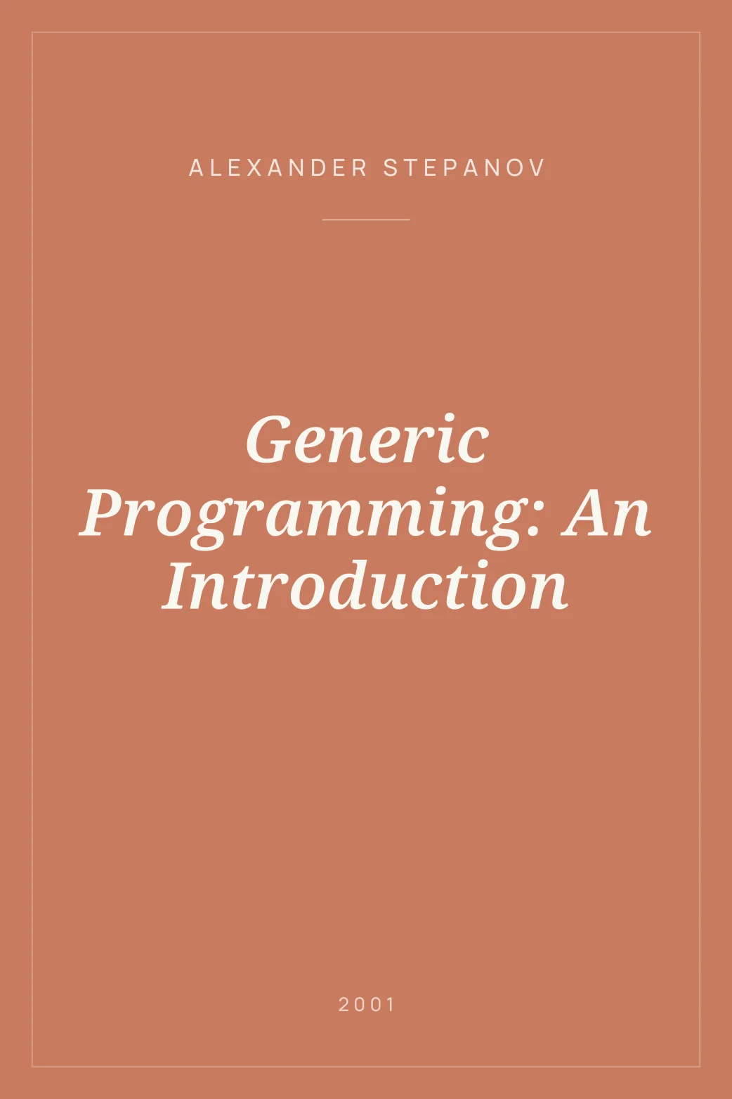 Portada de Generic Programming: An Introduction