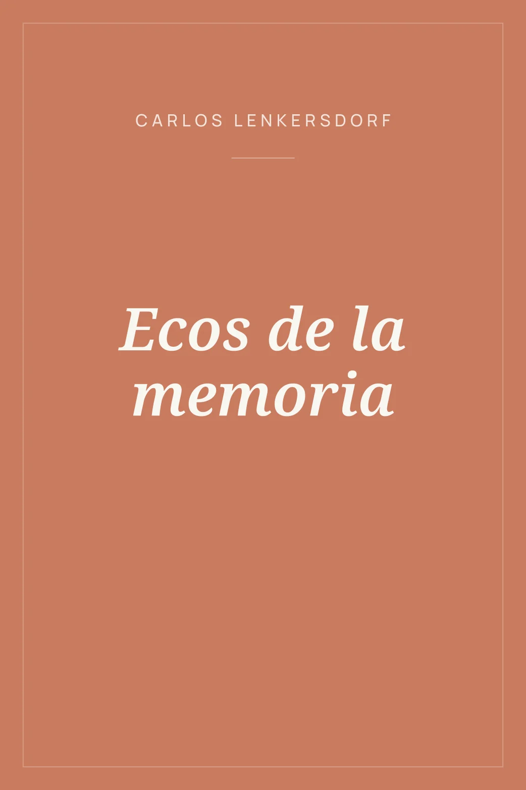 Portada de Ecos de la memoria