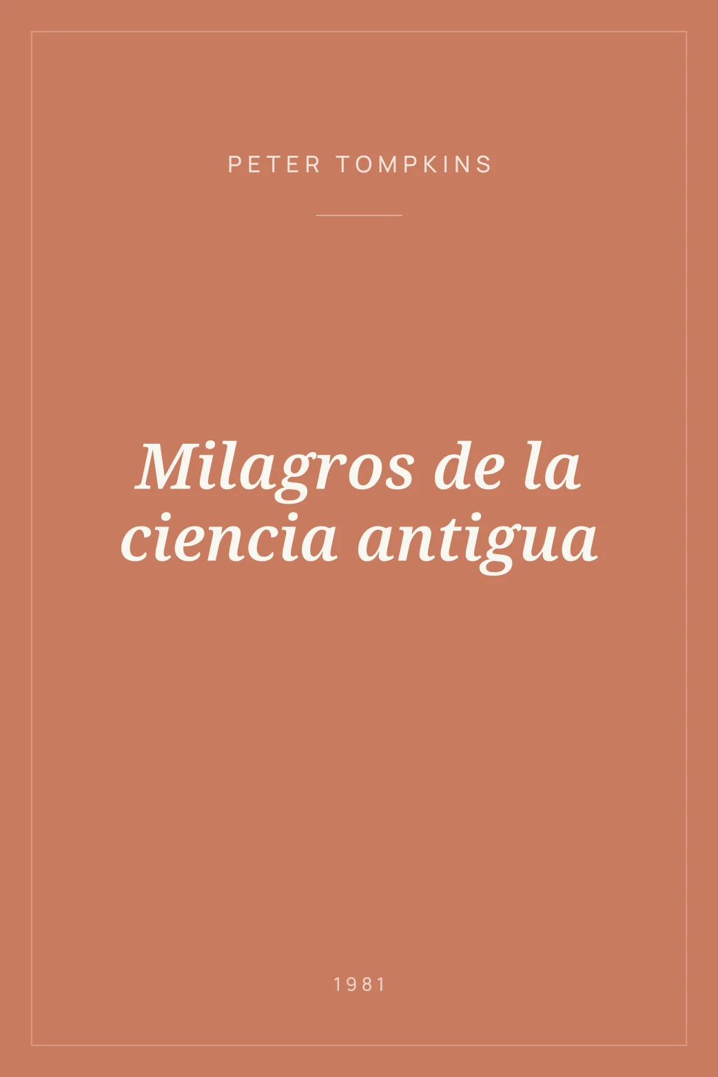 Portada de Milagros de la ciencia antigua