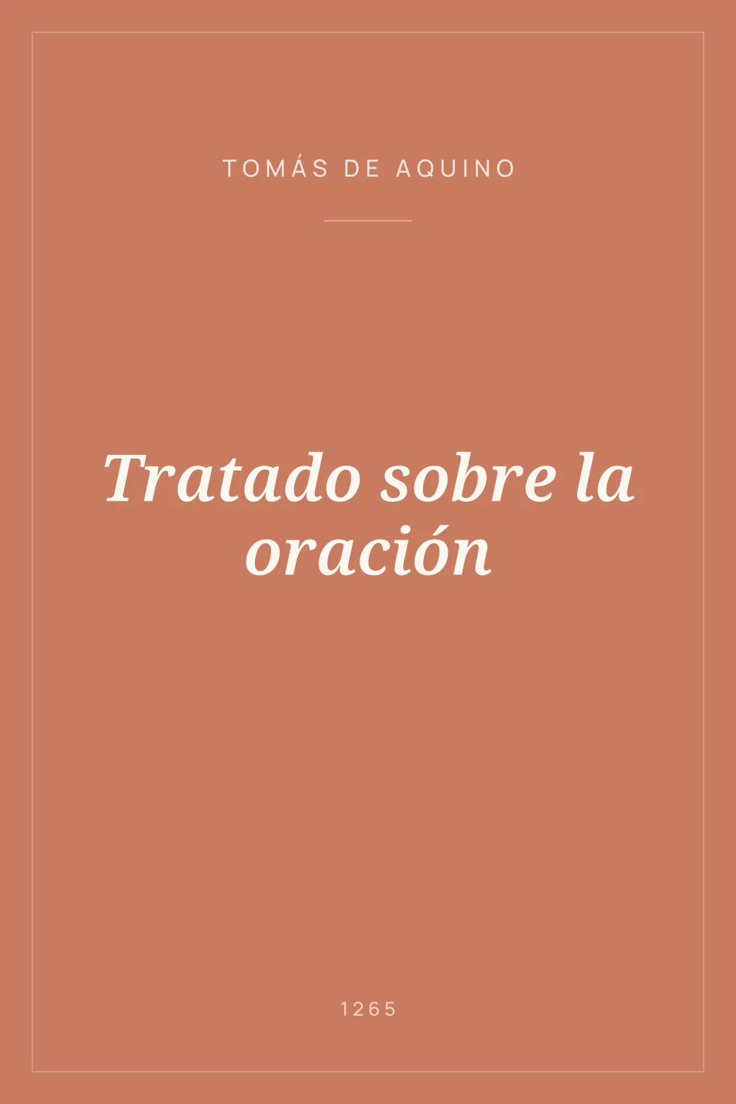 Portada de Tratado sobre la oración