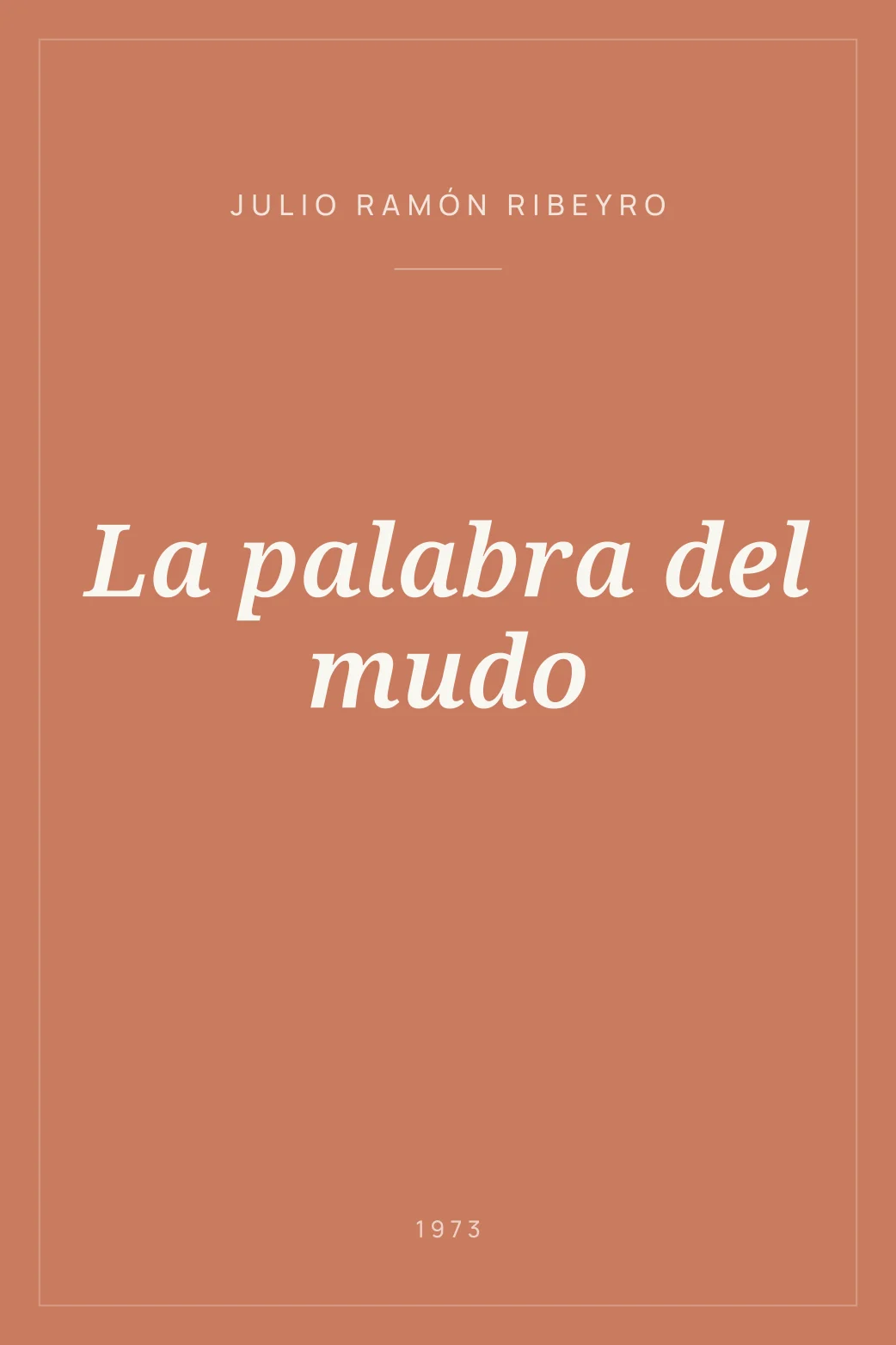 Portada de La palabra del mudo