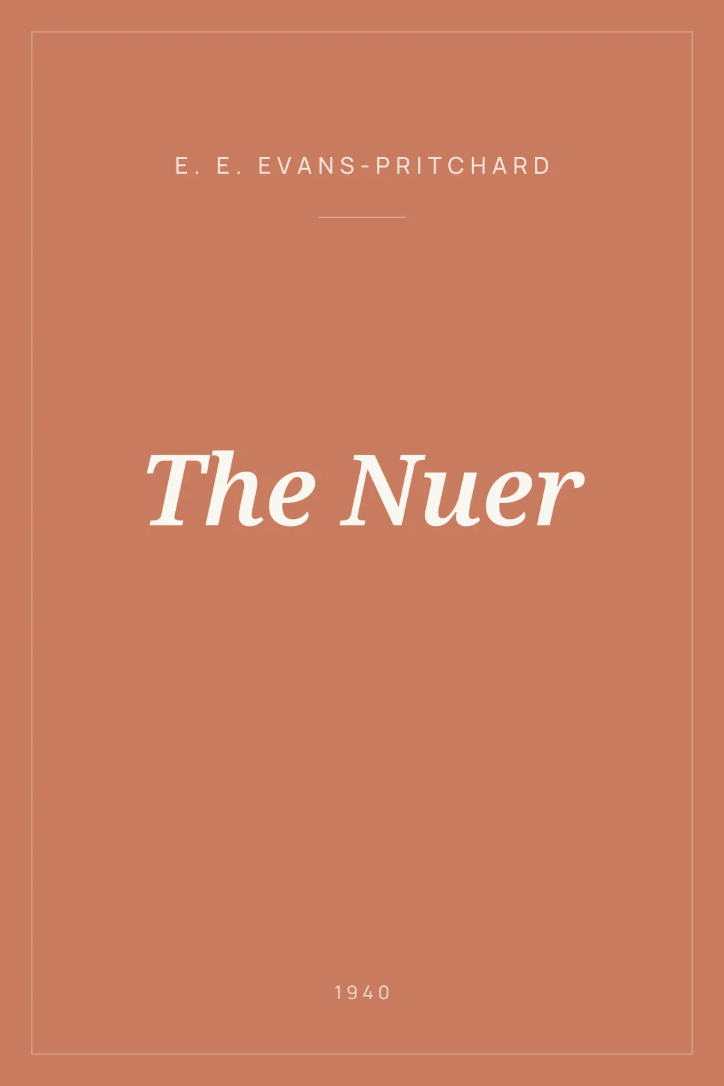 Portada de The Nuer