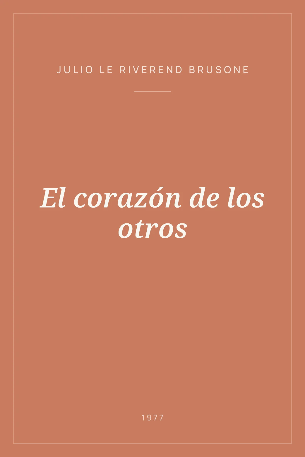 Portada de El corazón de los otros