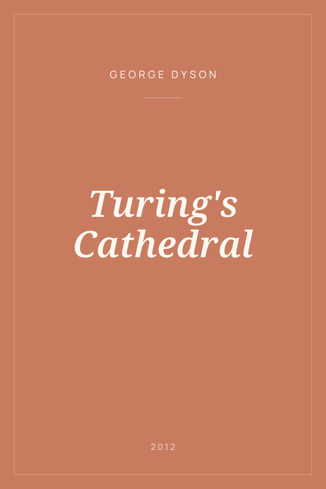 Portada de Turing's Cathedral