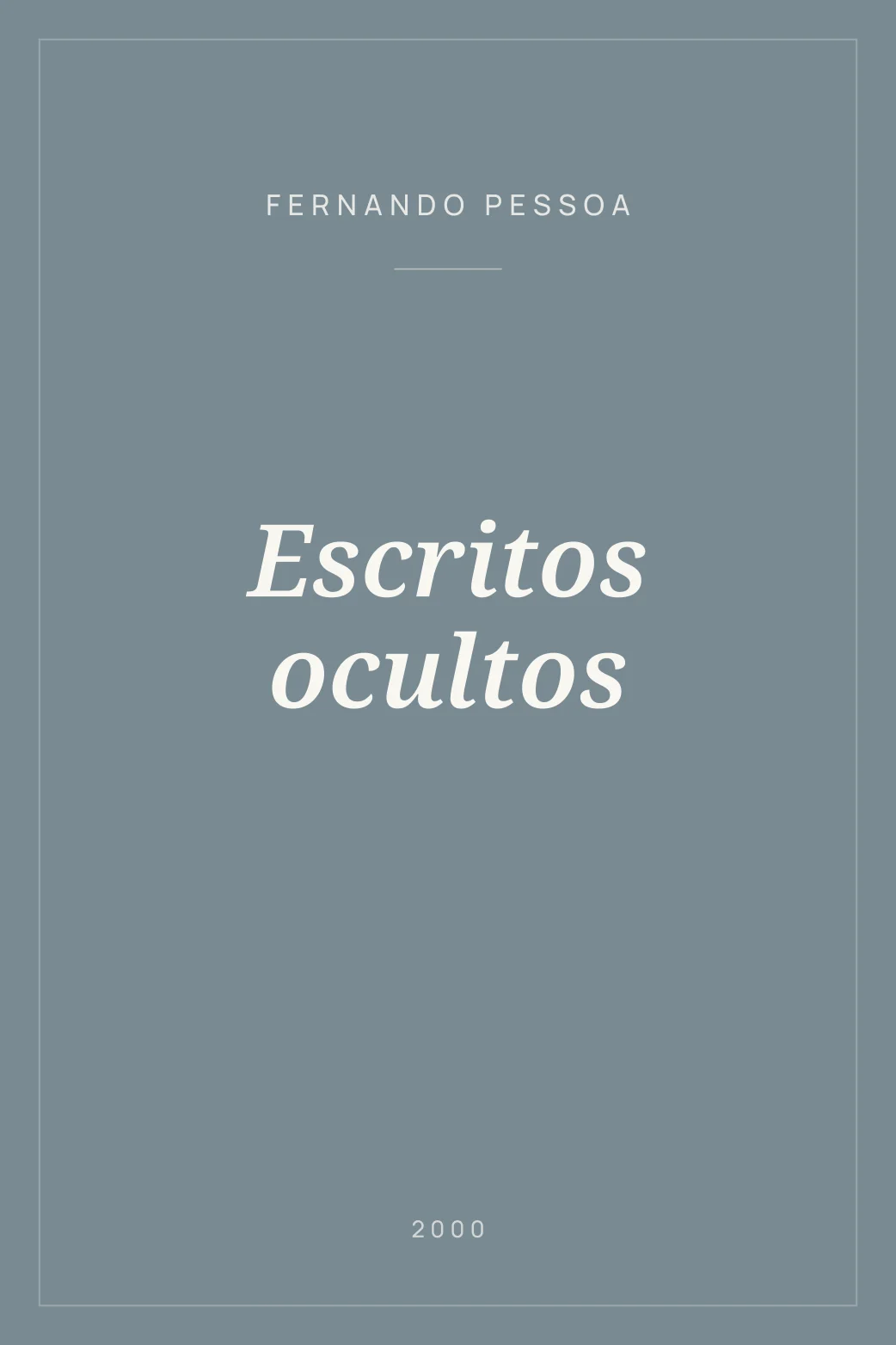 Portada de Escritos ocultos