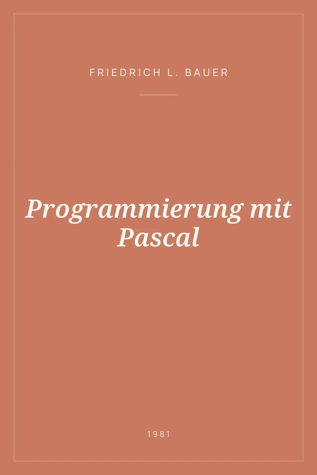 Portada de Programmierung mit Pascal