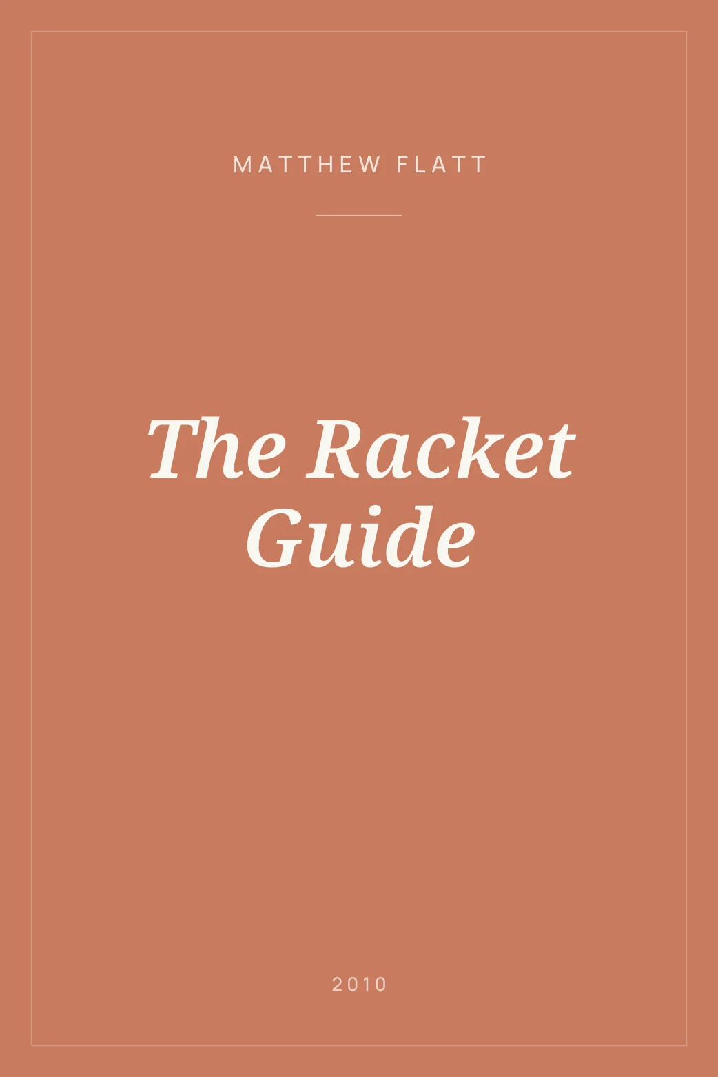 Portada de The Racket Guide