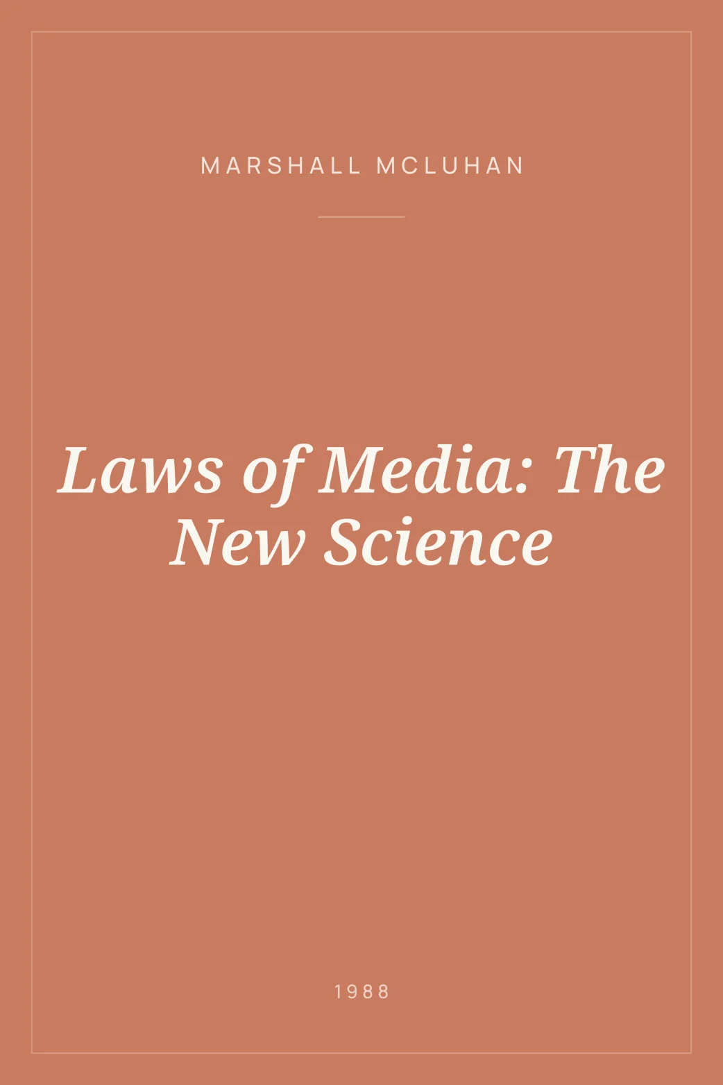 Portada de Laws of Media: The New Science