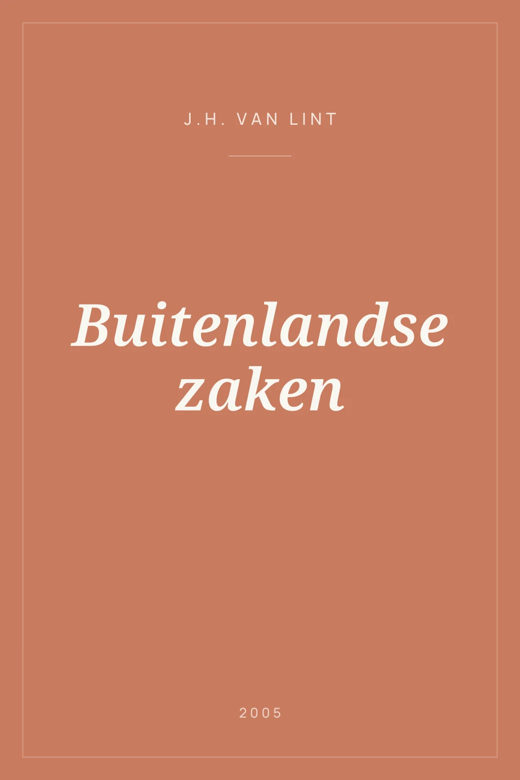 Portada de Buitenlandse zaken