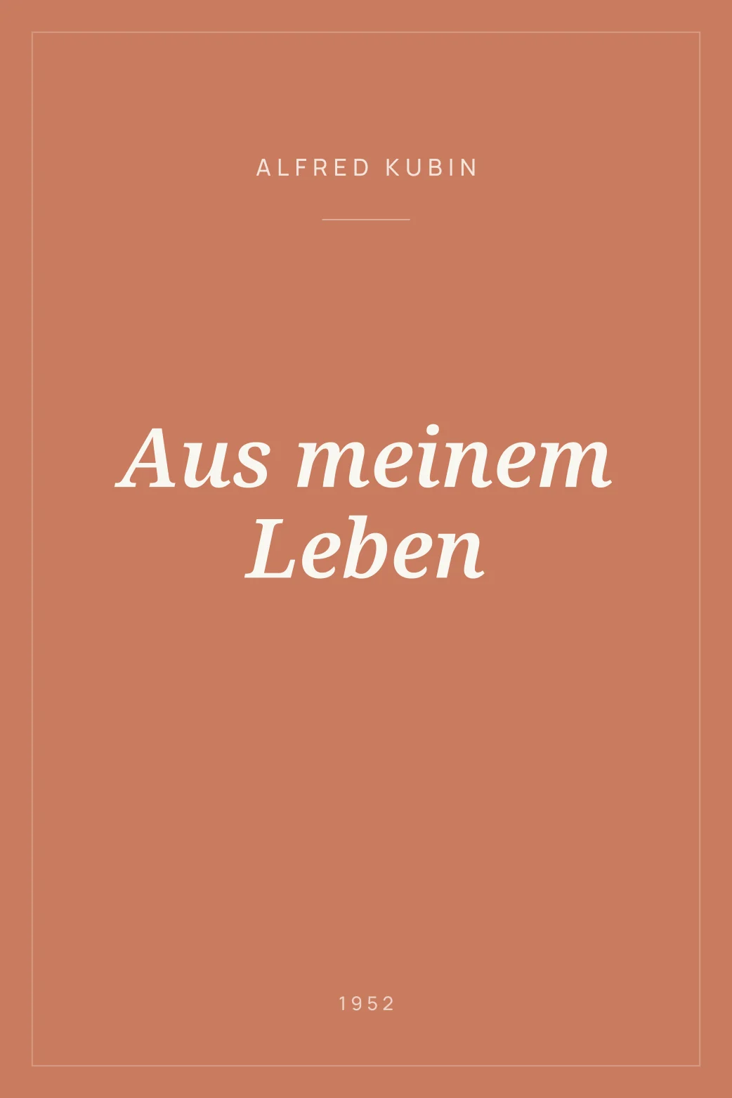 Portada de Aus meinem Leben
