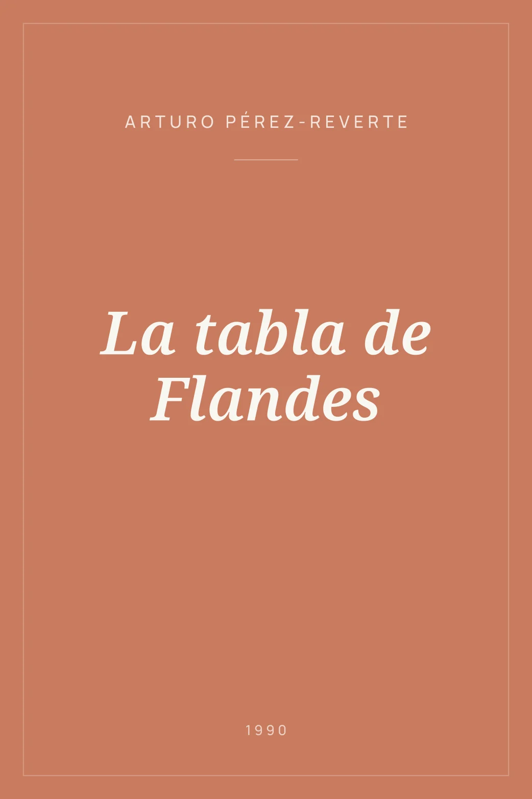 Portada de La tabla de Flandes
