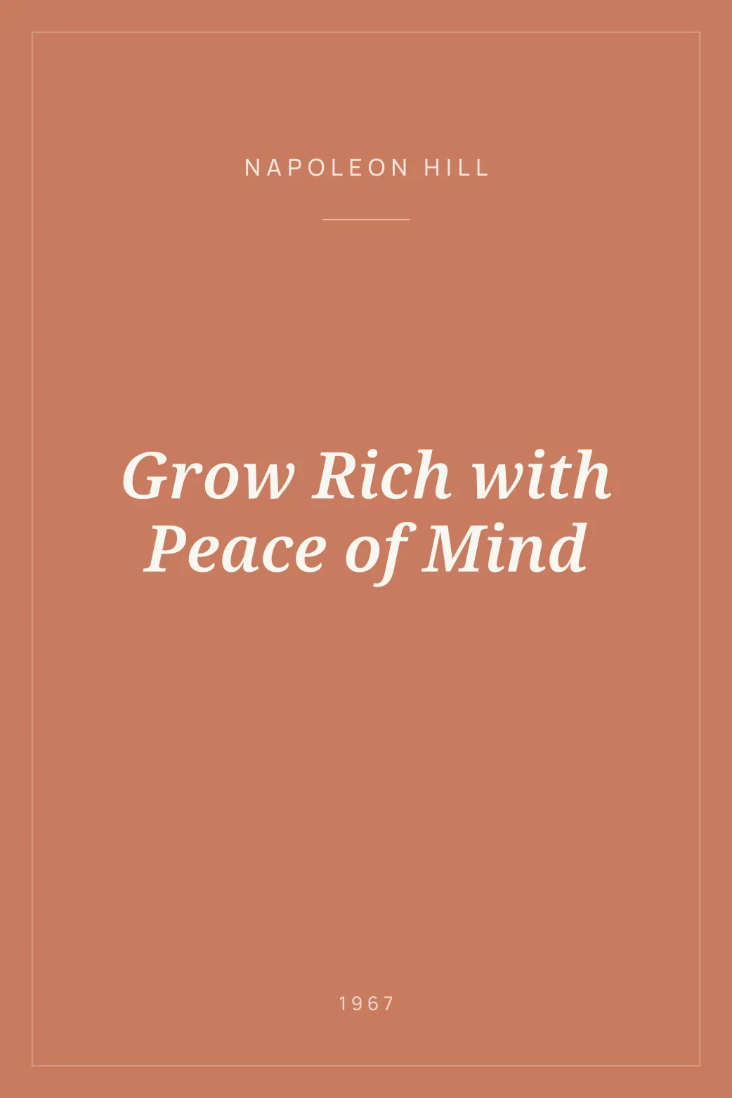 Portada de Grow Rich with Peace of Mind