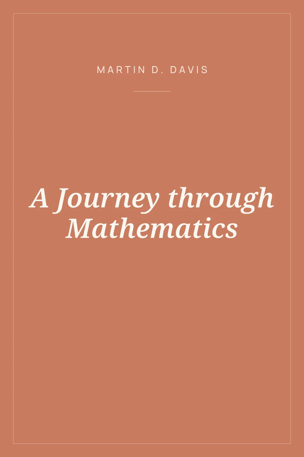 Portada de A Journey through Mathematics