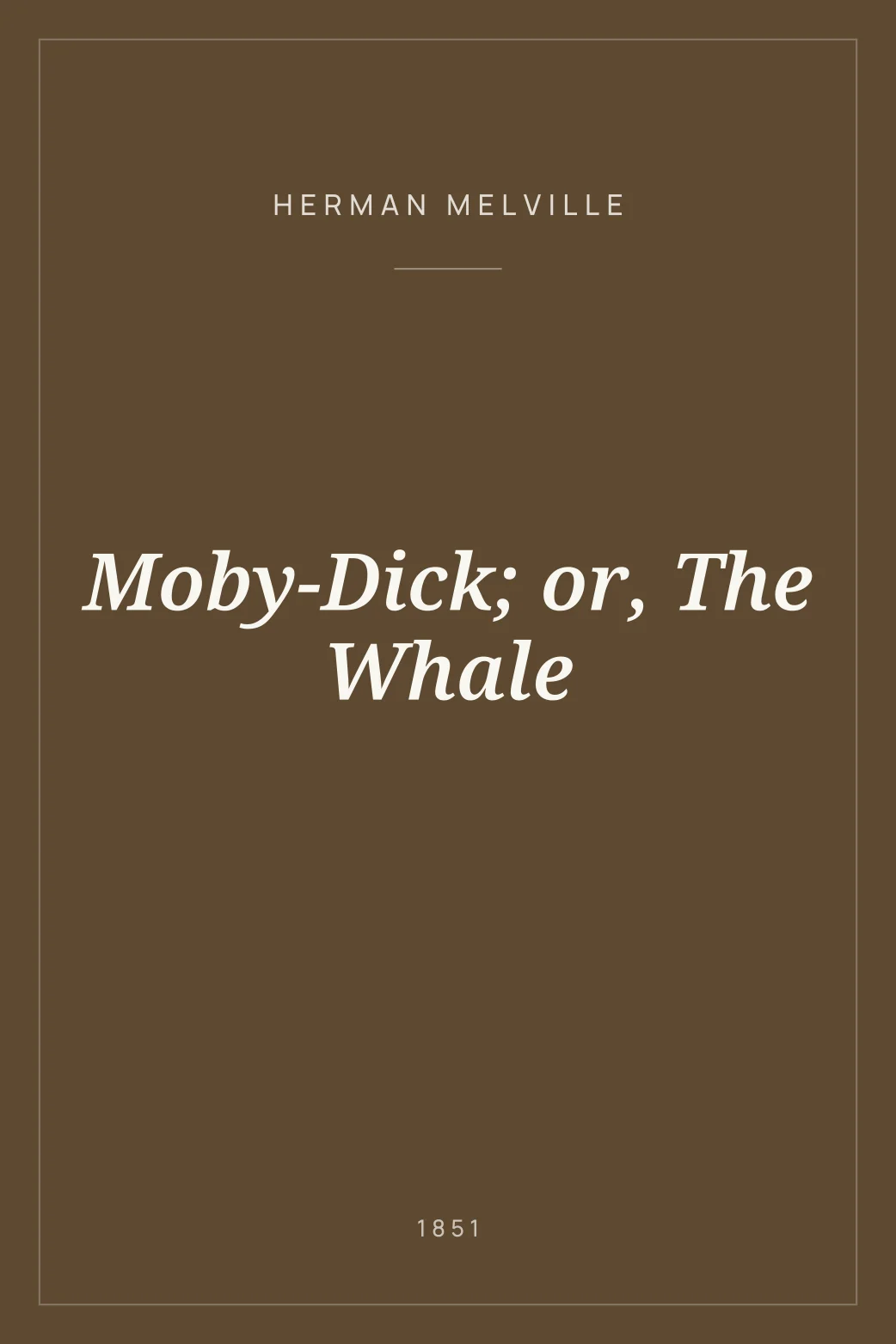 Portada de Moby-Dick; or, The Whale