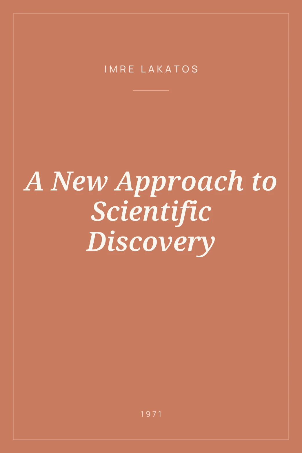 Portada de A New Approach to Scientific Discovery