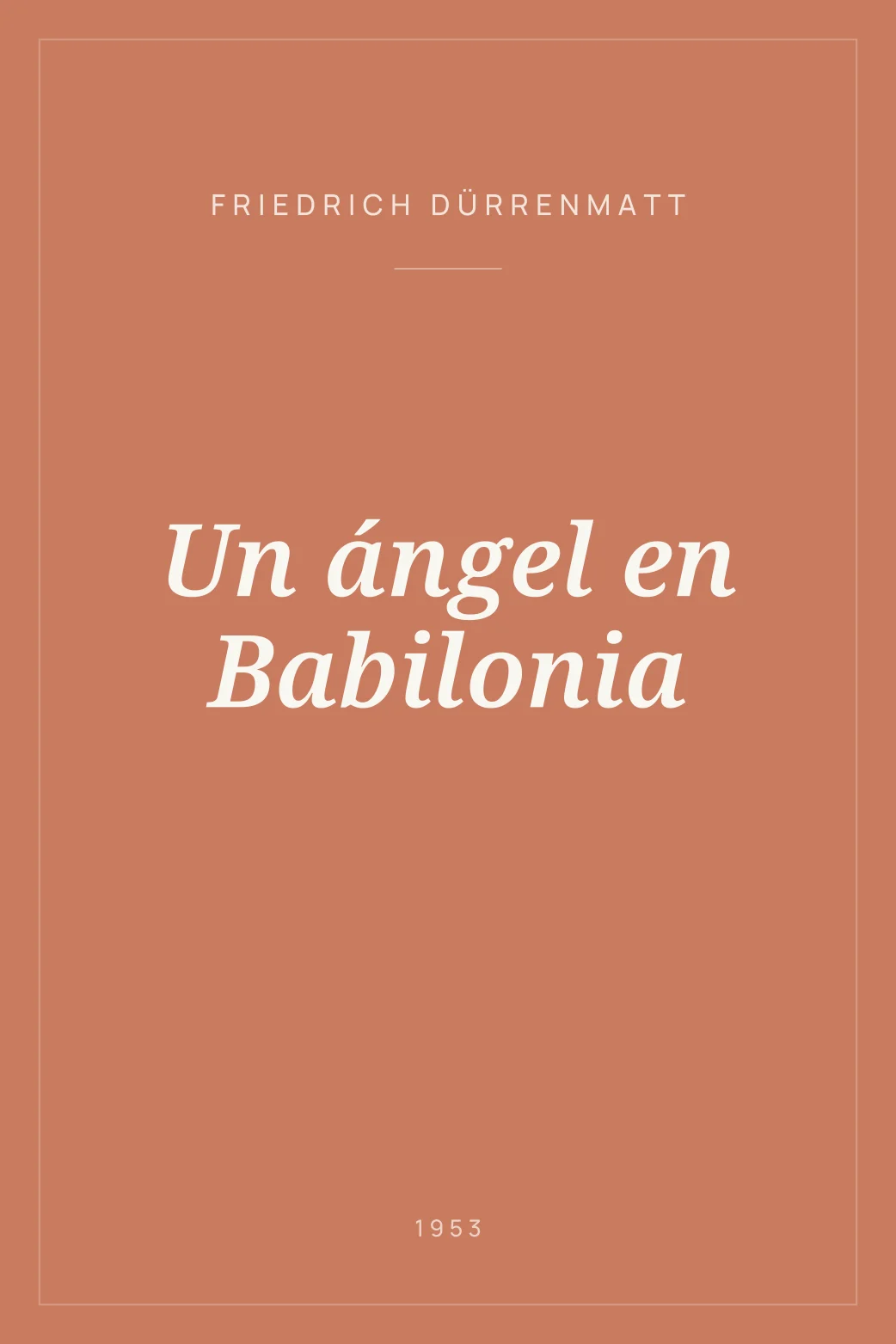 Portada de Un ángel en Babilonia