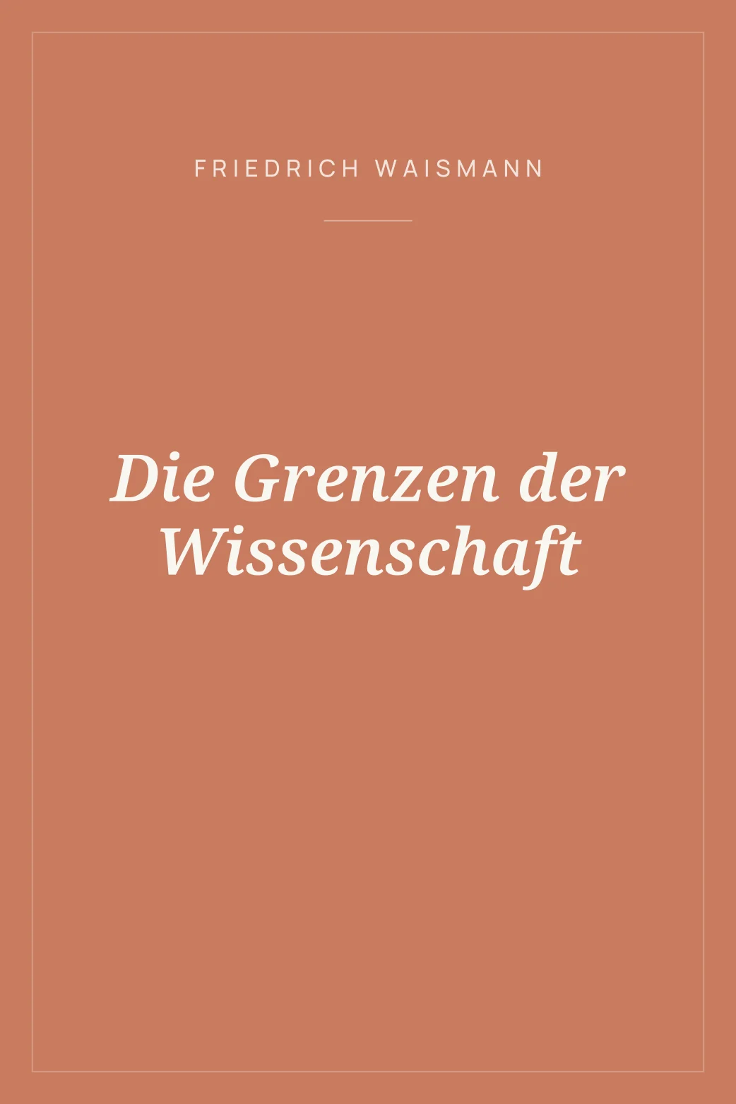 Portada de Die Grenzen der Wissenschaft