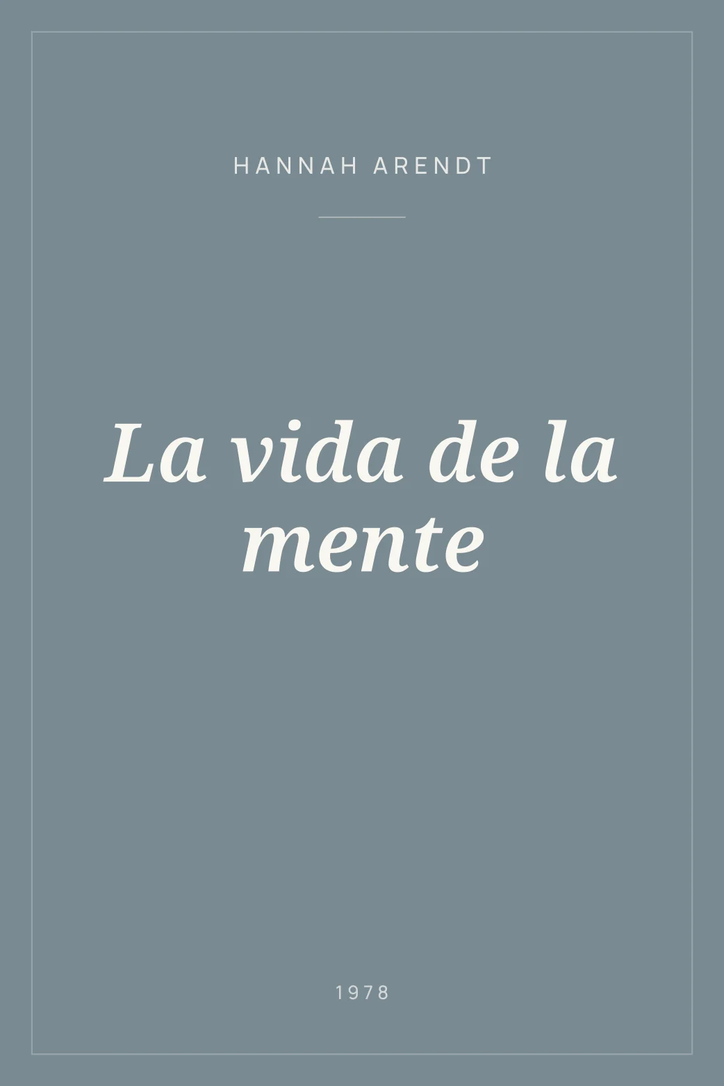 Portada de La vida de la mente