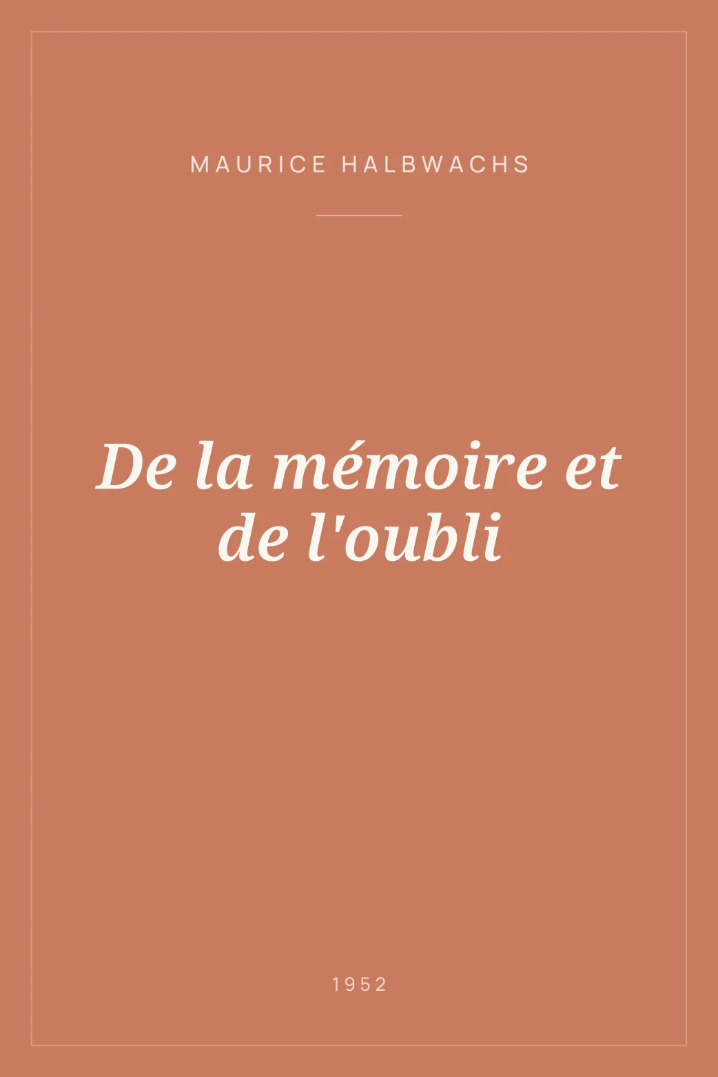 Portada de De la mémoire et de l'oubli