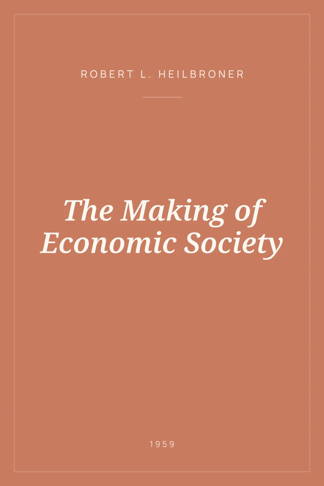 Portada de The Making of Economic Society