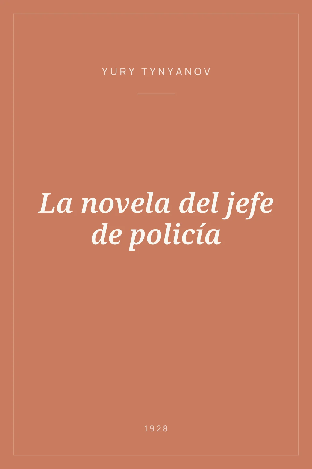Portada de La novela del jefe de policía