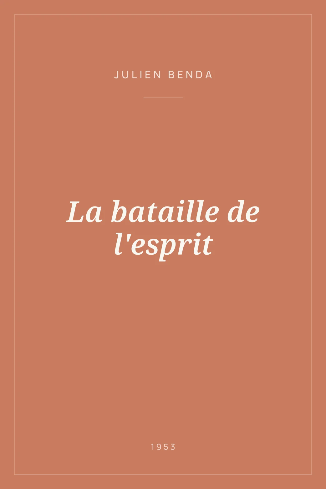 Portada de La bataille de l'esprit